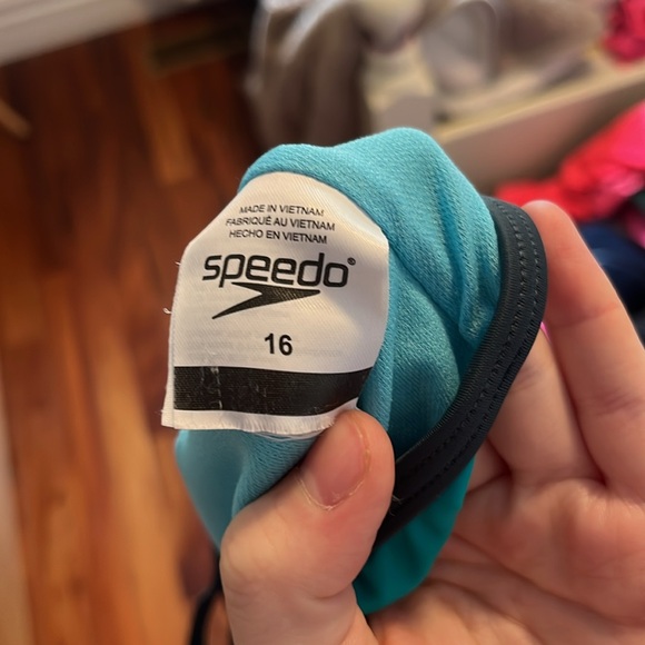 Kids two, one piece full coverage swimsuit - kids size 16 - Picture 3 of 5